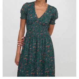Hill House Georgia Nap Dress in Green Fleur Chintz. New for this season!
